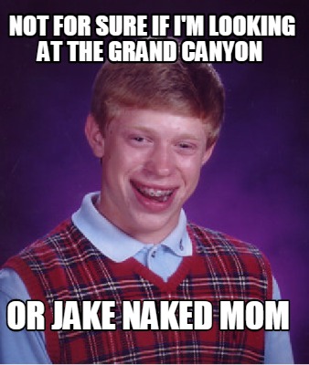 Meme Maker Not For Sure If I M Looking At The Grand Canyon Or Jake