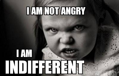 Meme Maker - I AM NOT ANGRY I AM INDIFFERENT Meme Generator!