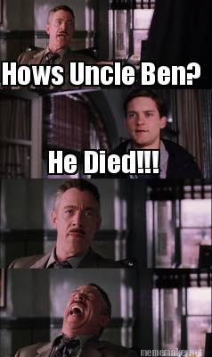 spiderman meme uncle ben