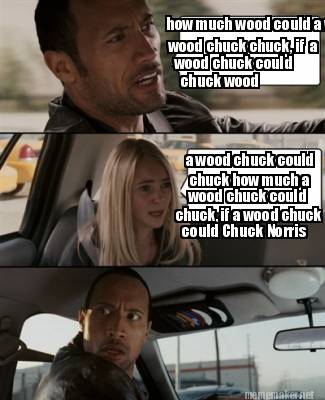 Meme Maker - how much wood could a wood chuck chuck, if wood chuck ...