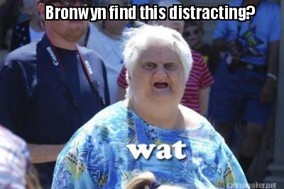 Meme Maker - Bronwyn find this distracting? Meme Generator!