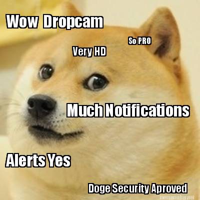 wow-dropcam-so-pro-very-hd-much-notifications-alerts-yes-doge-security-aproved