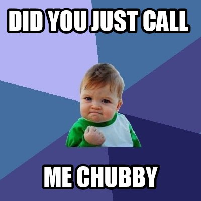 Meme Maker - did you just call me chubby Meme Generator!