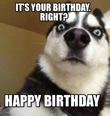 Meme Maker - IT'S YOUR BIRTHDAY. RIGHT? HAPPY BIRTHDAY Meme Generator!