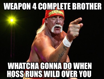 Meme Maker - Whatcha gonna do when hoss runs wild over you Weapon 4 ...