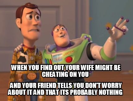 cheating wife meme