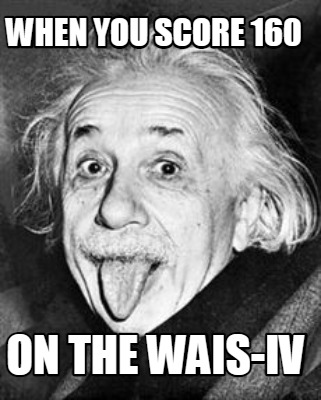 Meme Maker - when you score 160 on the wais-iv Meme Generator!