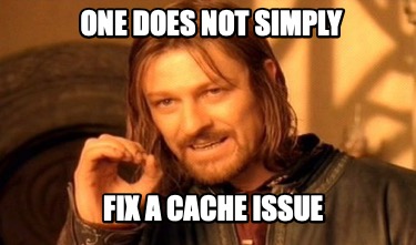 Clearing Cache Issues on Legacy Domains A Nodejs Nginx and GCP Solution for Examplecom - Meme Maker - one does not simply fix a cache issue Meme Generator!